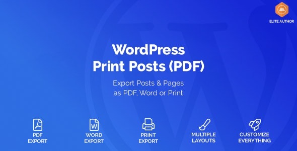 WordPress Print Posts & Pages PDF Nulled Free Download