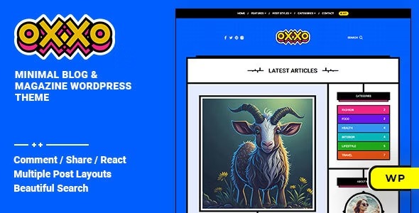 Oxxo Free Download Blog & Magazine WordPress Theme Nulled