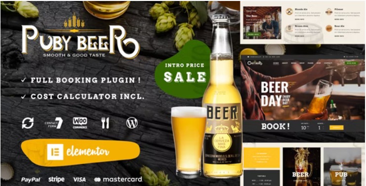 Puby Nulled Beer & Brewery WP Free Download