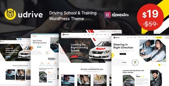 Udrive Nulled Driving School WordPress Theme Free Download